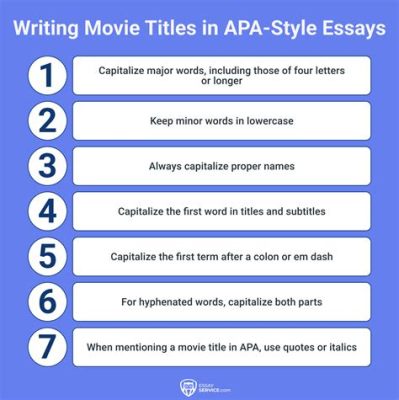 How to Write Movie Titles in Essays APA Style: A Detailed Exploration